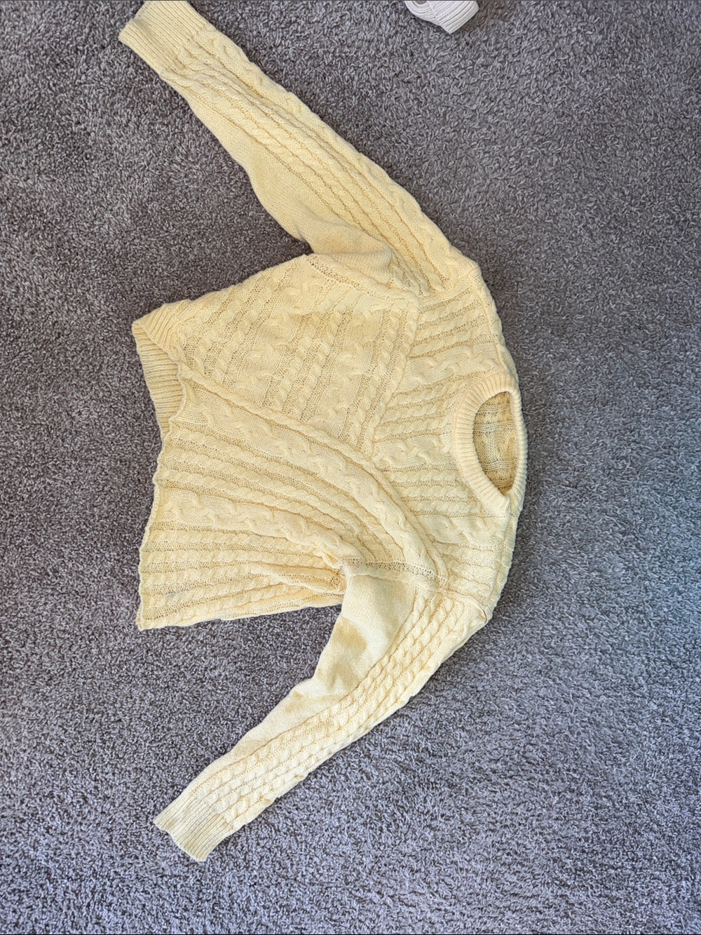 Cream Cable Knit Women's Sweater